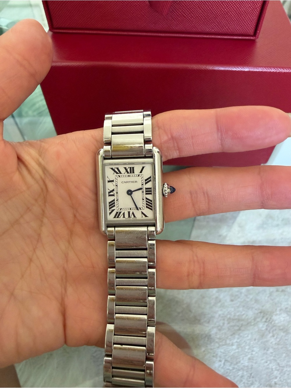 Cartier Women’s Small Steel Tank Must Watch - Picture 2 of 15